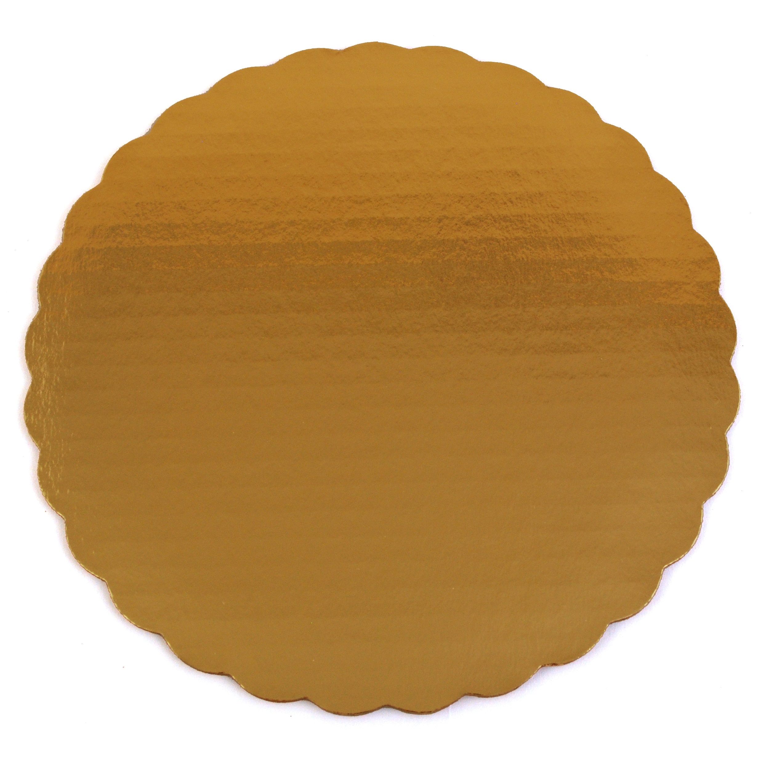 [1610] 9&quot; Corrugated Circle  - Gold