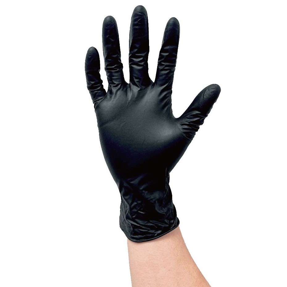 10/100 Black Nitrile Glove 
Small