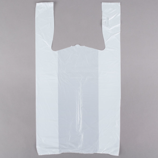 7*5*15 Plain White T-Shirt Bag  (2M)