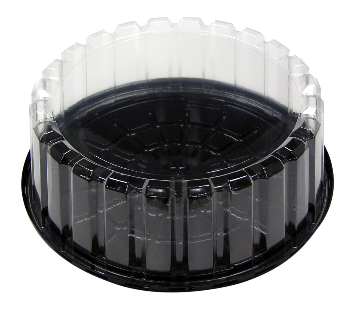 [Yeh899020000] 3.375 Shallow 
Cake Container W/ Black Base 
for 8-9&quot; Cake
(90)