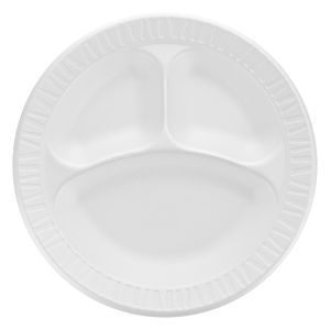 [10CPWQR] Dart 10&#39;
3-Comp Laminated Foam Plate 
(500) [LAM13]