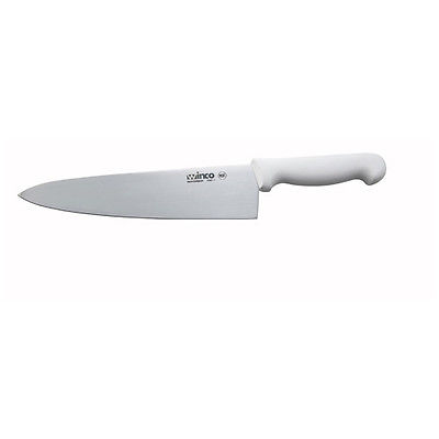 (1) KWP-100 10&quot; Chef Knife 
White Handle 